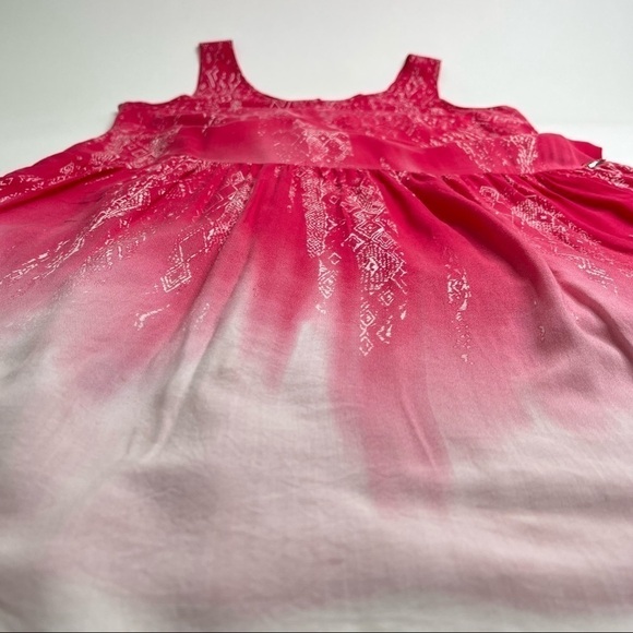 ESCADA Sport Pink & White Painted Ombré Sleeveless Tank Top Sporty A-Line Dress - Picture 7 of 14